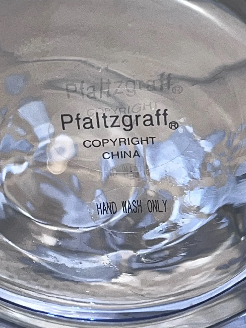 vintage Pfaltzgraff Yorktowne clear glass boutique vase